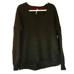 Free People All Mine black oversized cozy Sweater